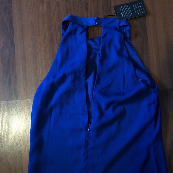 Royal blue semi-formal mini dress - Picture 2 of 4